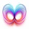 Vibrant Neon Butterfly: Abstract Colorful Shape Inspired By Tony Orrico