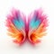 Vibrant Neon Butterfly Feathers: Abstract Minimalism In Cinema4d