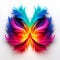 Vibrant Neon Butterfly Flower With Futuristic Chromatic Waves