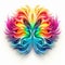 Vibrant Neon Colors: Optical Illusion Flower Art Vector