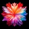 Vibrant Neon Flower: Multilayered Dimensions And Kinetic Installations
