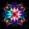 Vibrant Neon Fractal Flower: Mystic Symbolism And Radiant Patterns