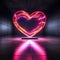 Vibrant Neon Heart: A Captivating Display of Energy and Passion