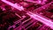 Vibrant Neon Pink Techno Circuitry on Chrome Background