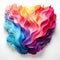 Vibrant Neon Swirl Paper Art Piece Inspired By Iris Van Herpen