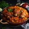 Vibrant Nigerian Jollof Rice with Chicken