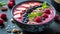 A vibrant and nutrient-packed smoothie bowl adorned with an assortment of superfoods like berries