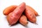 Vibrant and nutritious sweet potato with a rustic charm, isolated on a clean white background