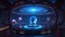 vibrant odyssey: spaceship\\\'s dynamic hall. ai generated