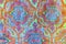 Vibrant old fashioned shabby paper pattern.