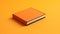 Vibrant Orange Book On Yellow Background - 3d Rendered Image