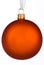 Vibrant orange Christmas Bauble