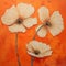 Vibrant Orange Poppy Painting: Textured Wall Art With Traditional Techniques