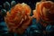 Vibrant Orange Roses, Made with Generative AI