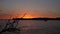 Vibrant Orange sunset over Lake Grapevine in Grapevine Texas