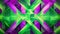 Vibrant Orchid Purple and Lime Green Geometric Mosaic Design