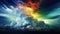 vibrant overlay rainbow background