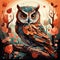 Vibrant Owl Illustration With Rich Color Palette