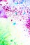 Vibrant Paint Powder and Splashes in Watercolour Painting Exploding Colour Rainbows