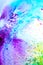 Vibrant Paint Powder and Splashes in Watercolour Painting Exploding Colour Rainbows