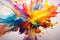 Vibrant Paint Splatters: Abstract Explosion of Colors