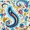 Vibrant Paisley Pattern With Floral Swirls In Light Yellow And Blue