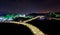 Vibrant panoramic view of typical Chinese landscape with residential buildings and high ways