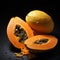 Vibrant Papaya Photo: Bold Colors And Detailed Composition