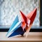 Vibrant Paper Airplane Race: Intense Competition in Mid-Air