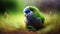 Vibrant Paradise: A Stunning Parrot in Lush Green Grass. Generative AI