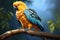 Vibrant Parrot AI Print Digital Painting