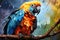 Vibrant Parrot AI Print Digital Painting