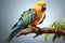 Vibrant Parrot AI Print Pastel color