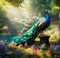 A vibrant peacock. generative ai