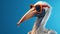 Vibrant Pelican: Retro Glamor Sunglasses In Uhd - Editorial Illustration