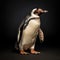 Vibrant Penguin Portrait On Black Background