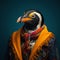 Vibrant Penguin Portrait In Surreal Fashion Inspired By Nadav Kander