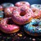 Vibrant Photo of an Assortment of Tempting Donuts