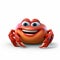 Vibrant Photorealistic Crab Character With Big Eyes