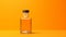 Vibrant Photorealistic Rendering Of Liquor Bottle On Orange Surface