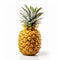 Vibrant Pineapple On White Background - Vray Tracing With High-key Lighting