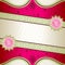 Vibrant pink banner inspired by Indian mehndi