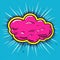 Vibrant Pink Comic Cloud Burst