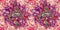 Vibrant pink distortion border. Bright colorful kitsch banner for fluid flow design. Marbled endpaper in vivid pink