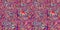 Vibrant pink distortion border. Bright colorful kitsch banner for fluid flow design. Marbled endpaper in vivid pink