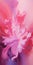 Vibrant Pink Floral Painting With Fluid Formation And Rococo Inspiration