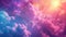 Vibrant pink, purple and blue cosmic clouds. Mystical sparkling heaven. Ethereal nebula. Abstract beautiful sky