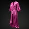Vibrant Pink Robe With Hyper Realistic Details