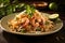 A vibrant plate of Pad Thai. Ai Generated.NO.03