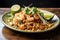 A vibrant plate of Pad Thai. Ai Generated.NO.04